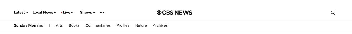 CBS News Header Navigation